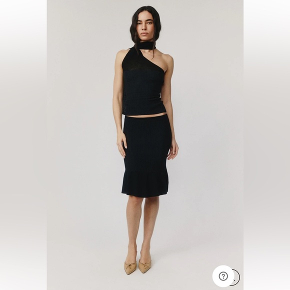 With Jean Dresses & Skirts - With Jean Larissa Black Midi Skirt